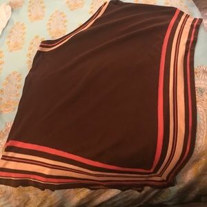 BGBG Maxazria Brown and cream poncho